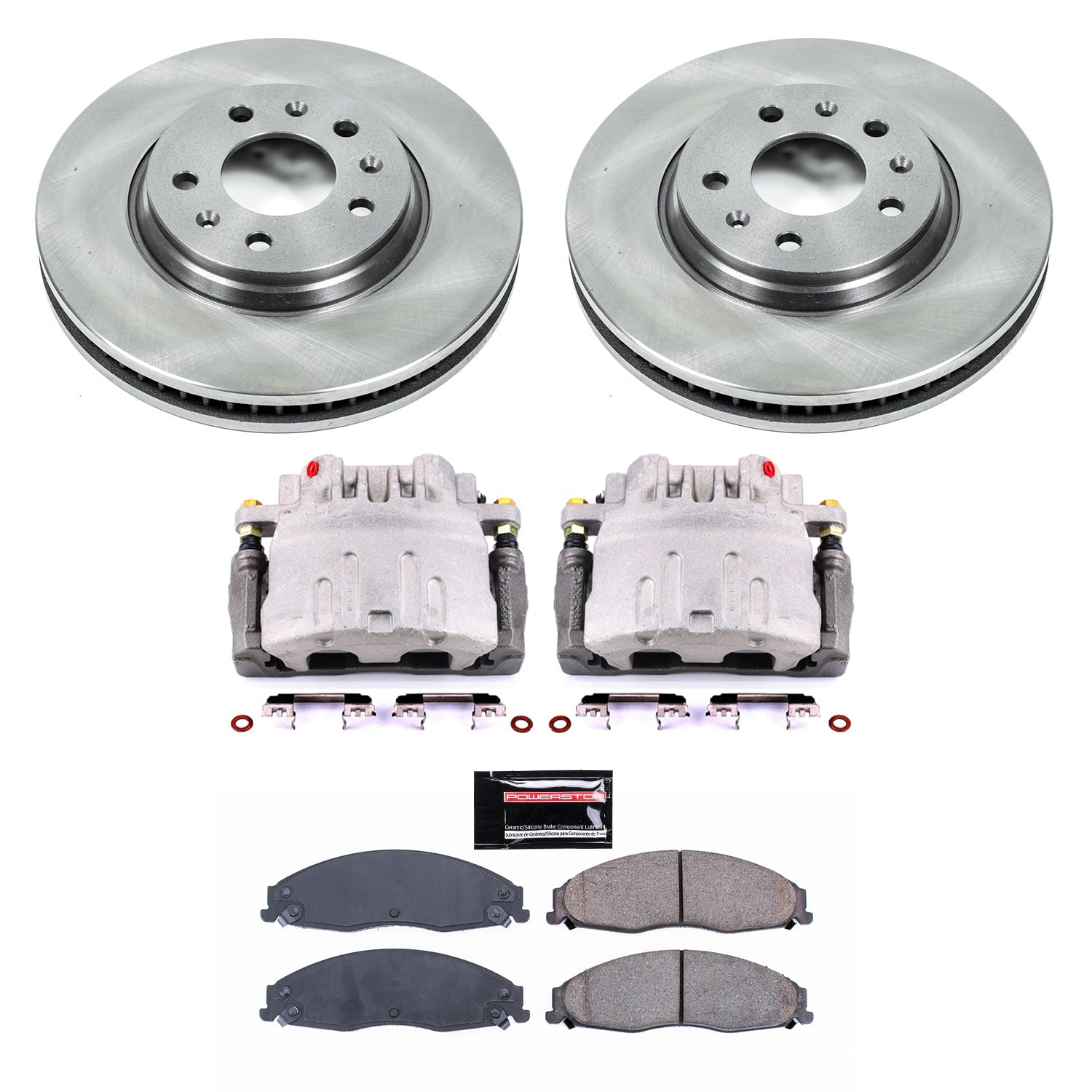 PowerStop Front Autospecialty Brake Kit with Calipers | 2003–2005 Cadillac CTS (KCOE1423)