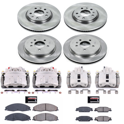 PowerStop Front & Rear Brake Kit with Calipers | 2003–2005 Cadillac CTS (KCOE1424)