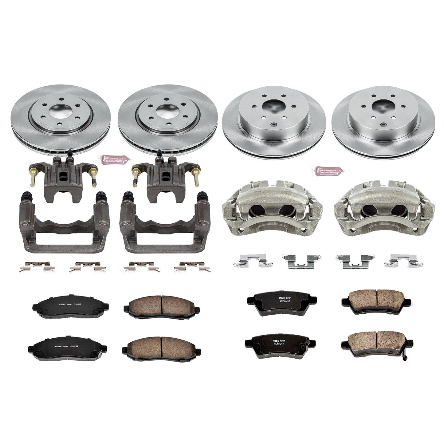 PowerStop Front & Rear Autospecialty Kit with Calipers | 2005–2012 Nissan Pathfinder (KCOE144)