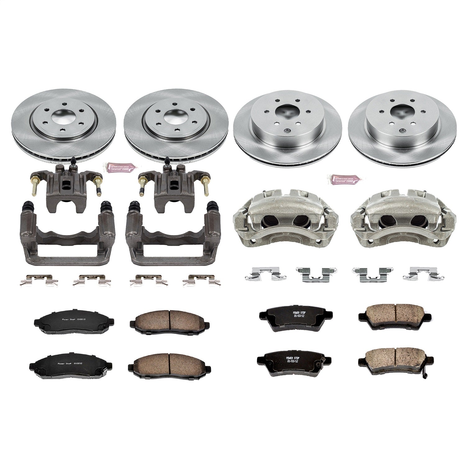 PowerStop Front & Rear Autospecialty Kit with Calipers | 2005–2012 Nissan Pathfinder (KCOE144)