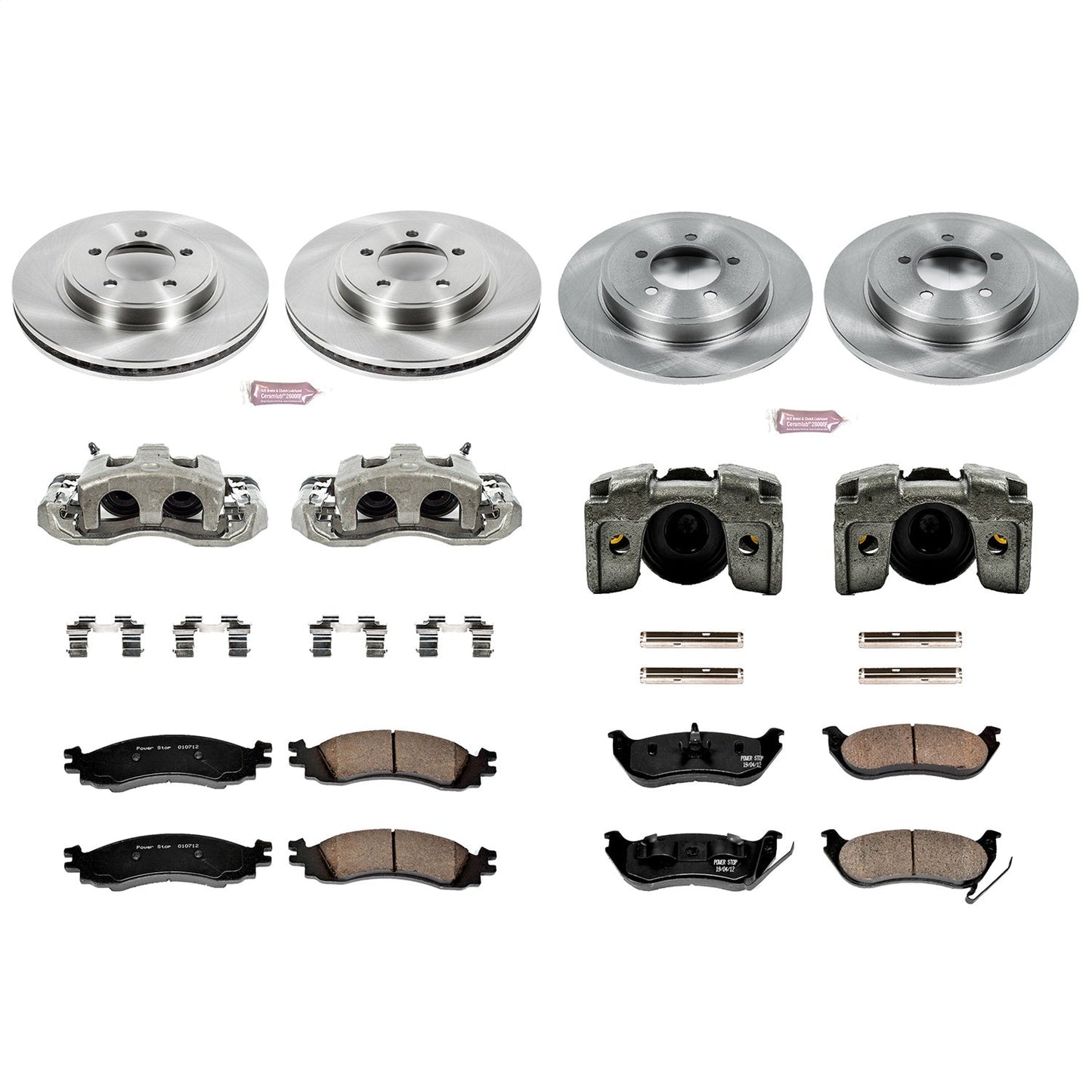 PowerStop Front & Rear Autospecialty Kit with Calipers | 2006–2010 Ford Explorer (KCOE1443)