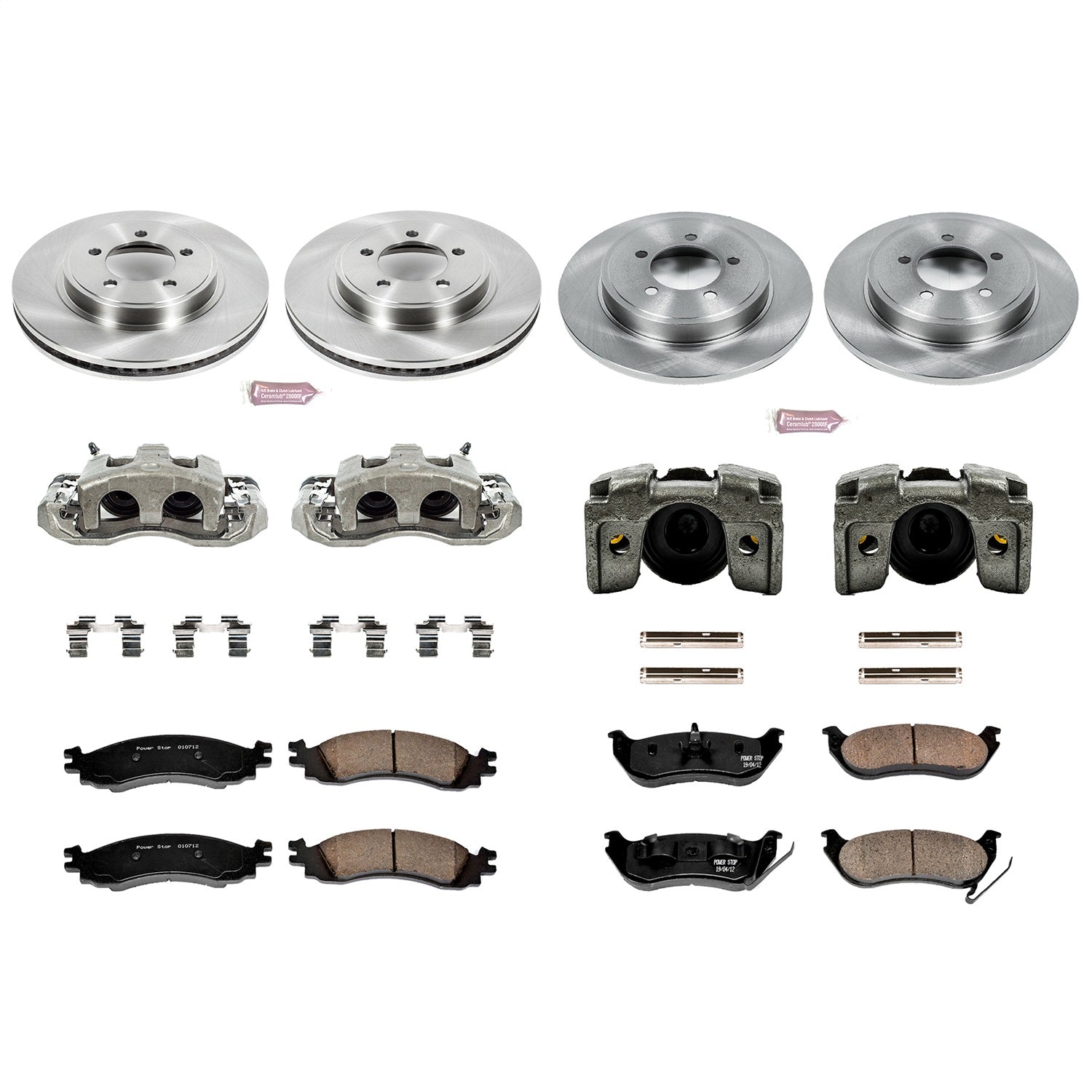 PowerStop Front & Rear Autospecialty Kit with Calipers | 2006–2010 Ford Explorer (KCOE1443)