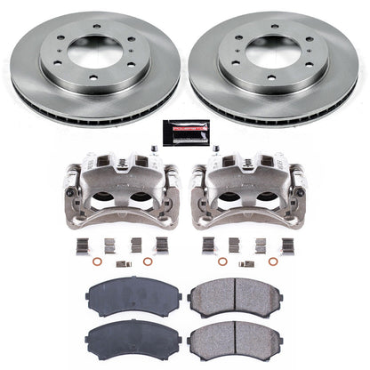 PowerStop Front Autospecialty Brake Kit with Calipers | 2001–2006 Mitsubishi Montero (KCOE148)