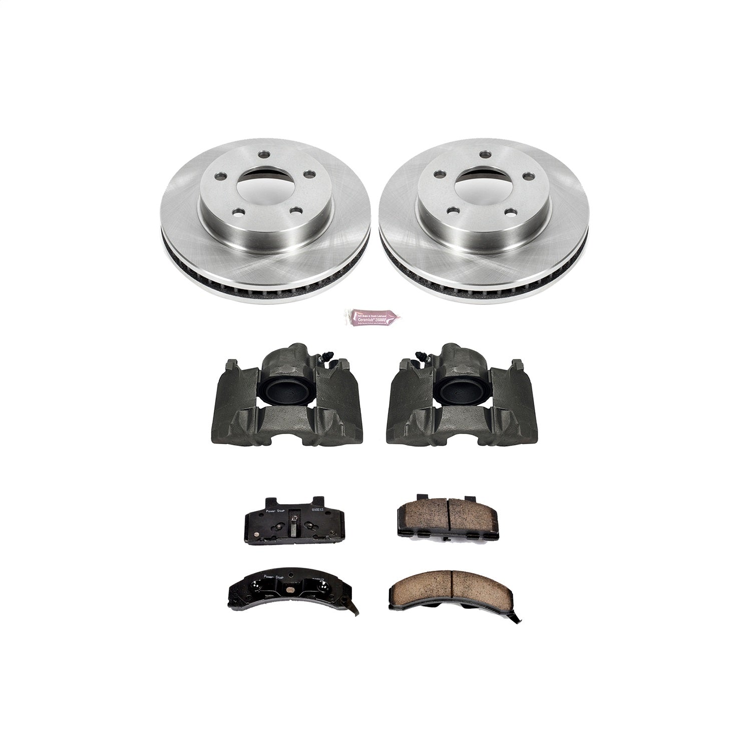 PowerStop Front Autospecialty Brake Kit with Calipers | 1983–1996 Buick Century (KCOE1487)