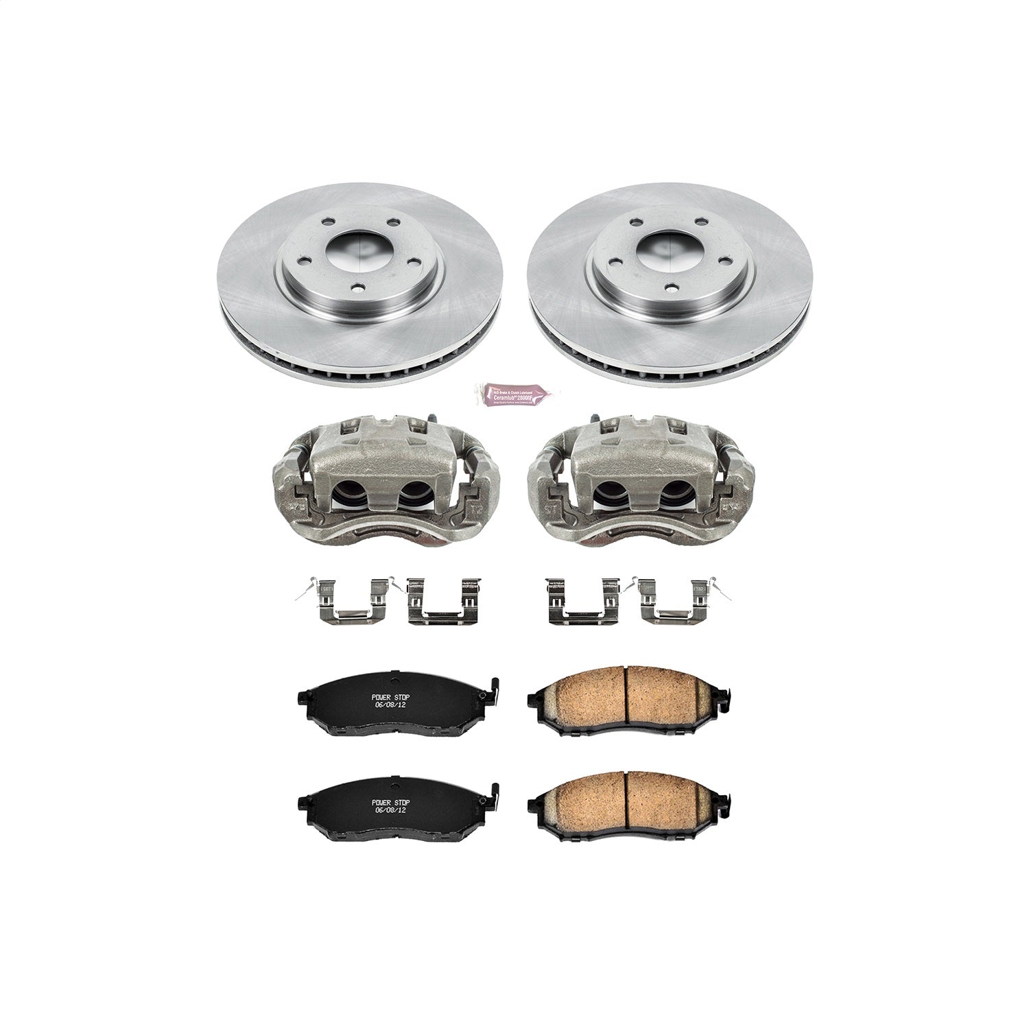 PowerStop Front Autospecialty Brake Kit with Calipers | 2003–2004 Infiniti M45 (KCOE152)