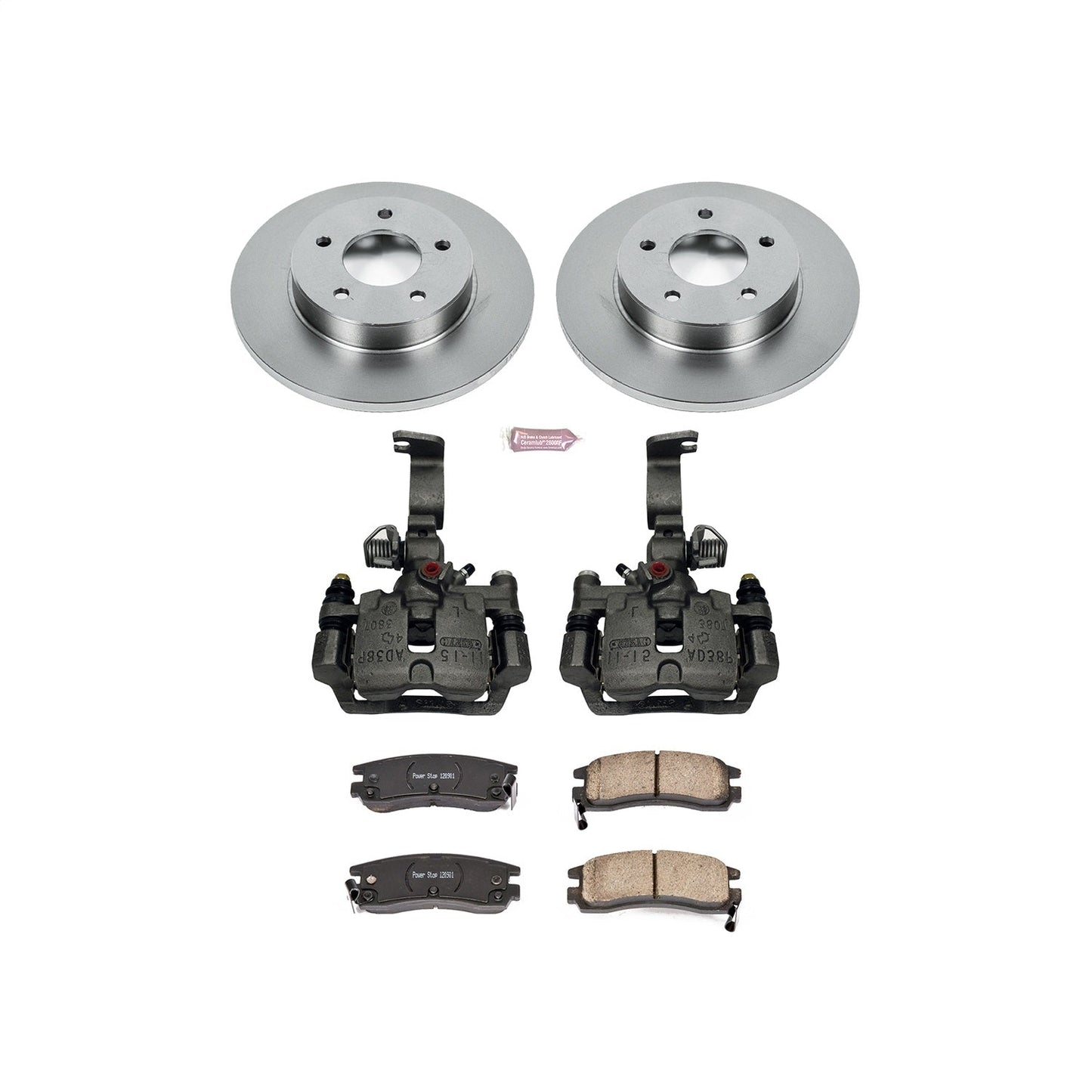 PowerStop Rear Autospecialty Brake Kit with Calipers | 2001–2003 Oldsmobile Aurora (KCOE1526F)