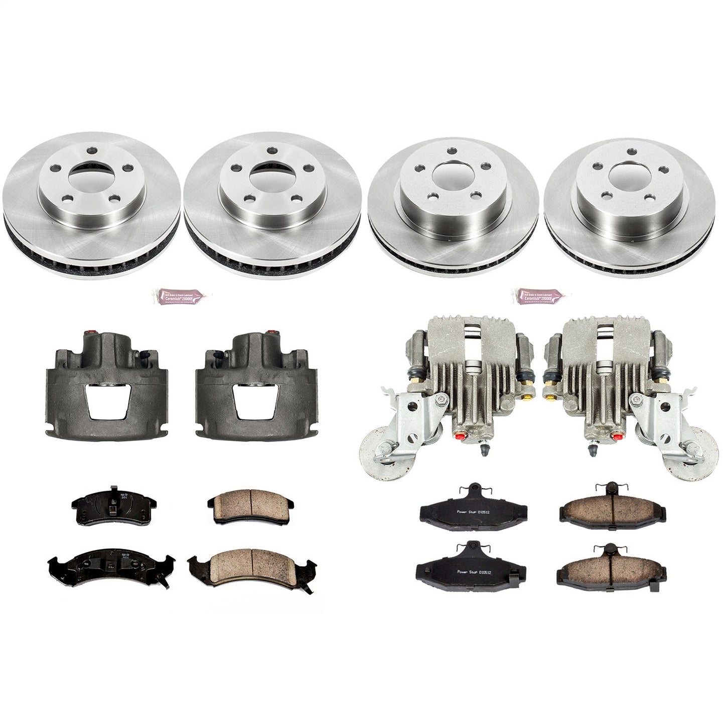 PowerStop Front & Rear Brake Kit with Calipers | 1993 Chevrolet Camaro (KCOE1533)