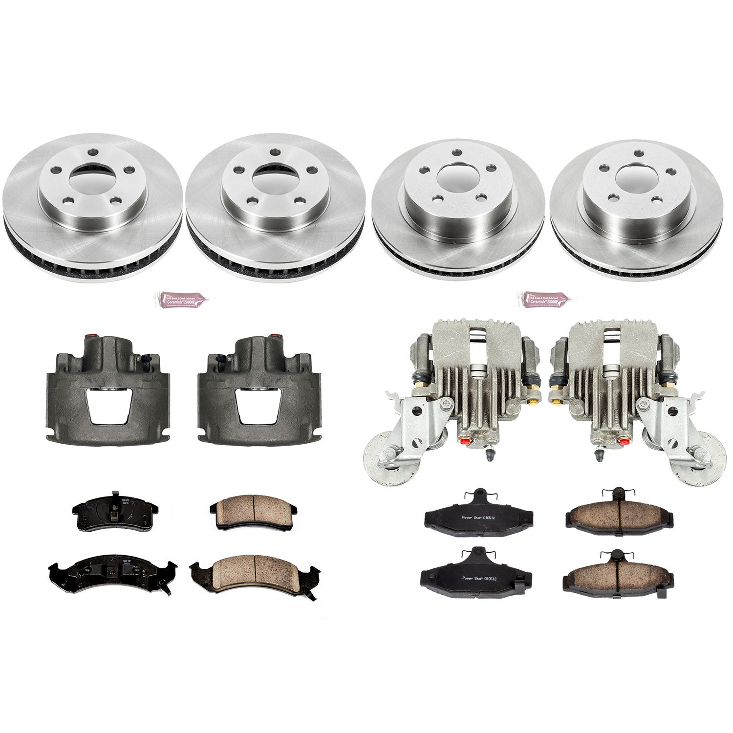 PowerStop Front & Rear Brake Kit with Calipers | 1993 Chevrolet Camaro (KCOE1533)