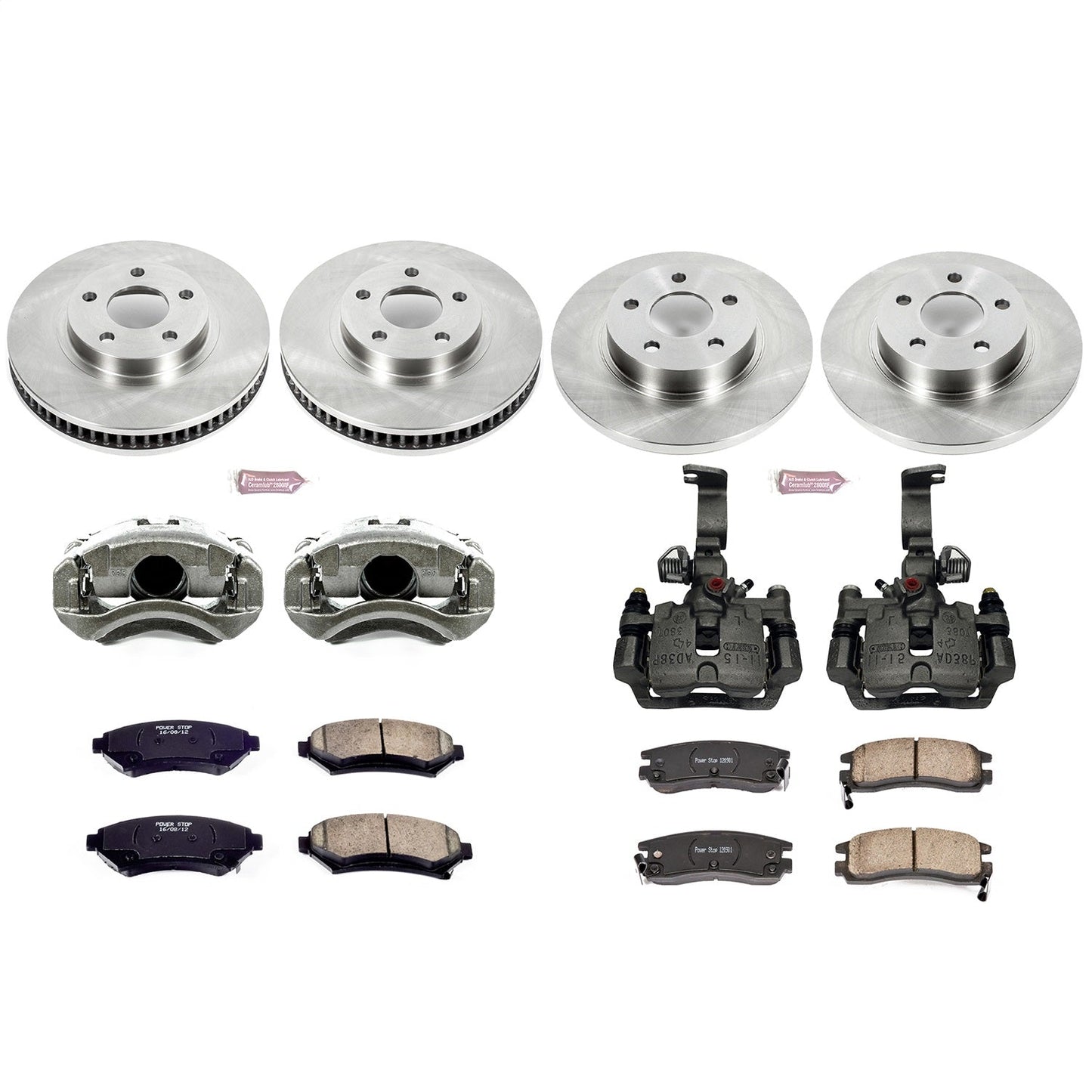 PowerStop Front & Rear Autospecialty Brake Kit with Calipers | 2003–2005 Buick Park Avenue (KCOE1545)
