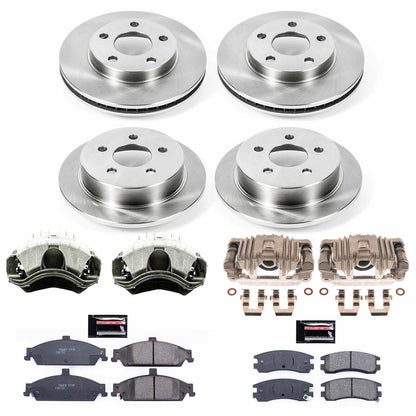 PowerStop Front & Rear Autospecialty Brake Kit with Calipers | 1999–2004 Oldsmobile Alero (KCOE1552)