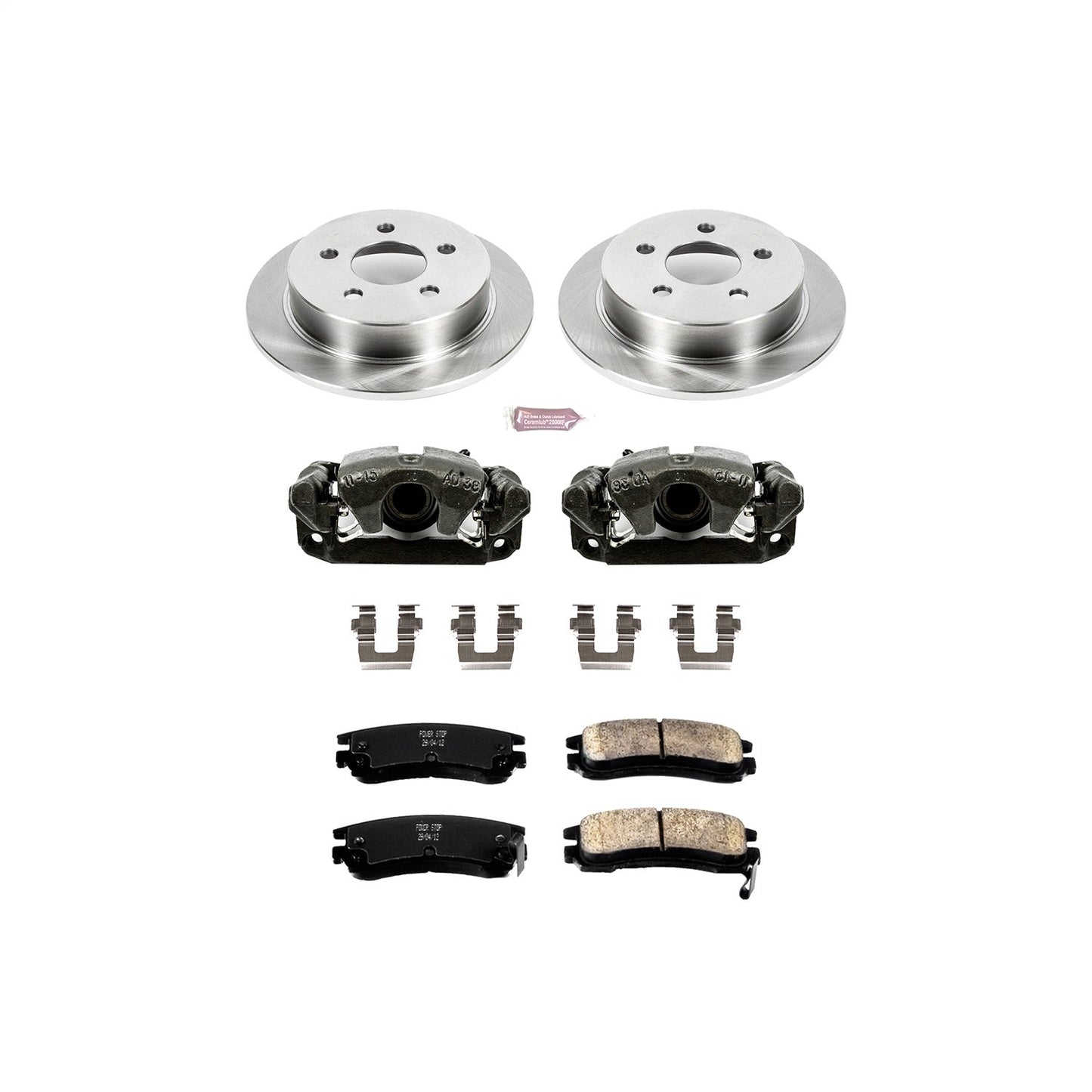 PowerStop Rear Brake Kit with Calipers | 2004–2005 Buick Century (KCOE1558)
