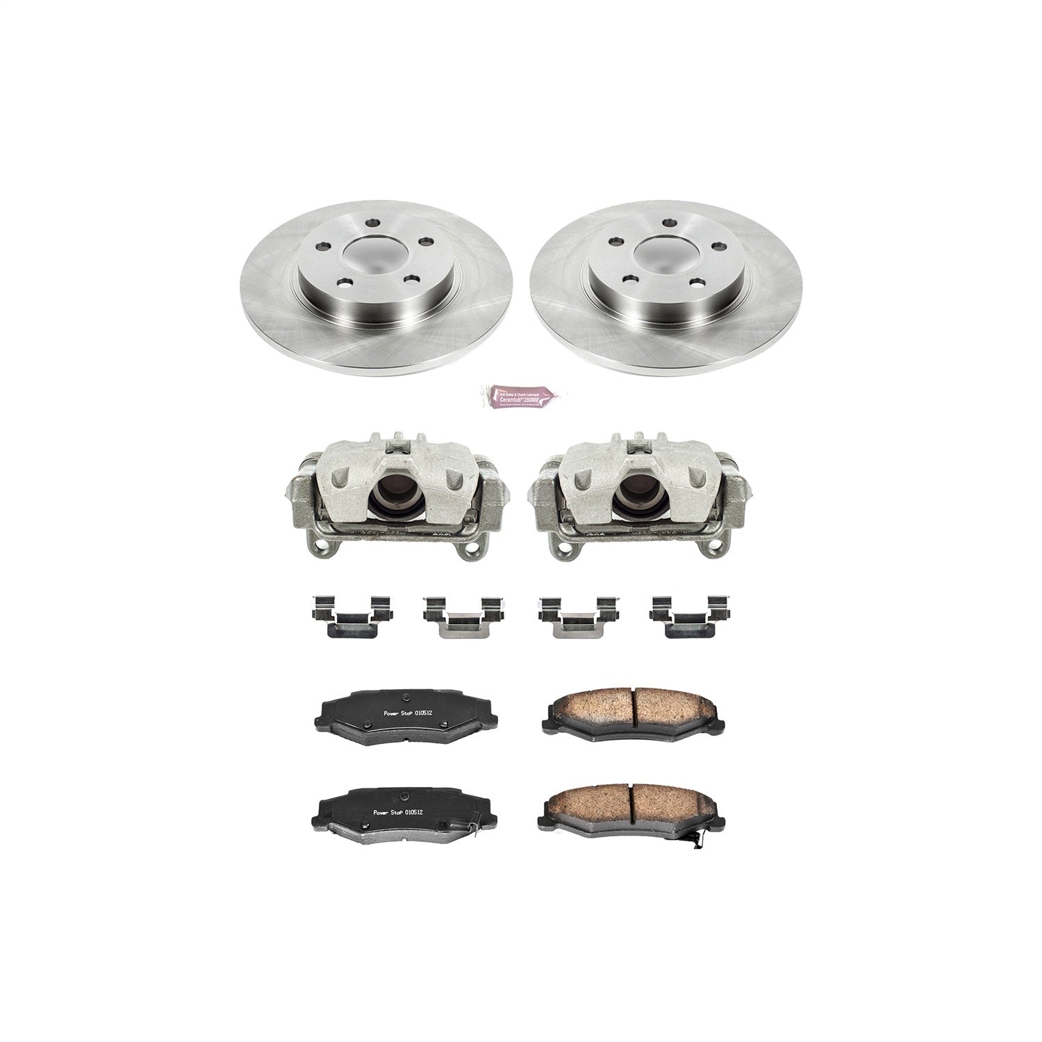 PowerStop Rear Autospecialty Brake Kit with Calipers | 2003–2005 Buick Park Avenue (KCOE1566)