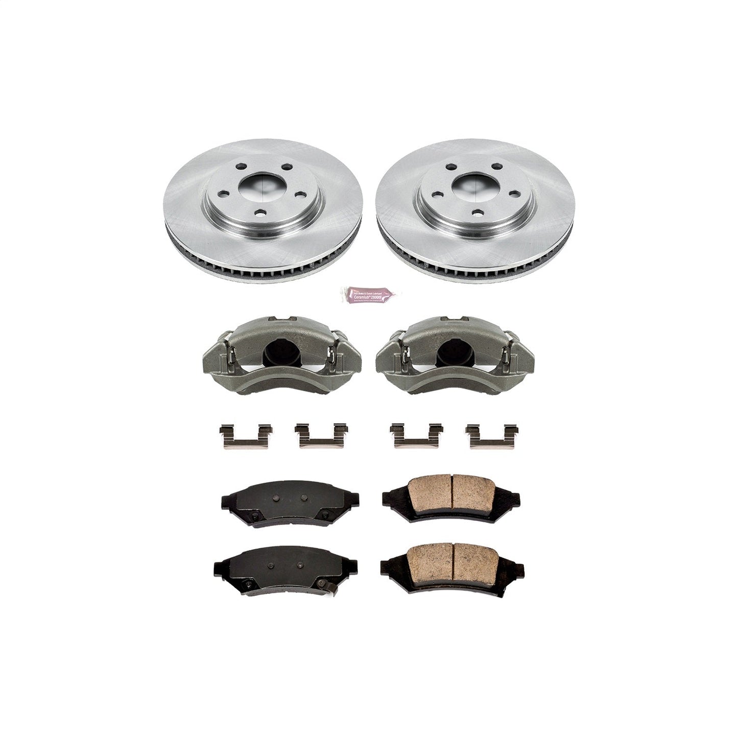 PowerStop Front Autospecialty Brake Kit with Calipers | 2004 Pontiac Grand Prix (KCOE1586)