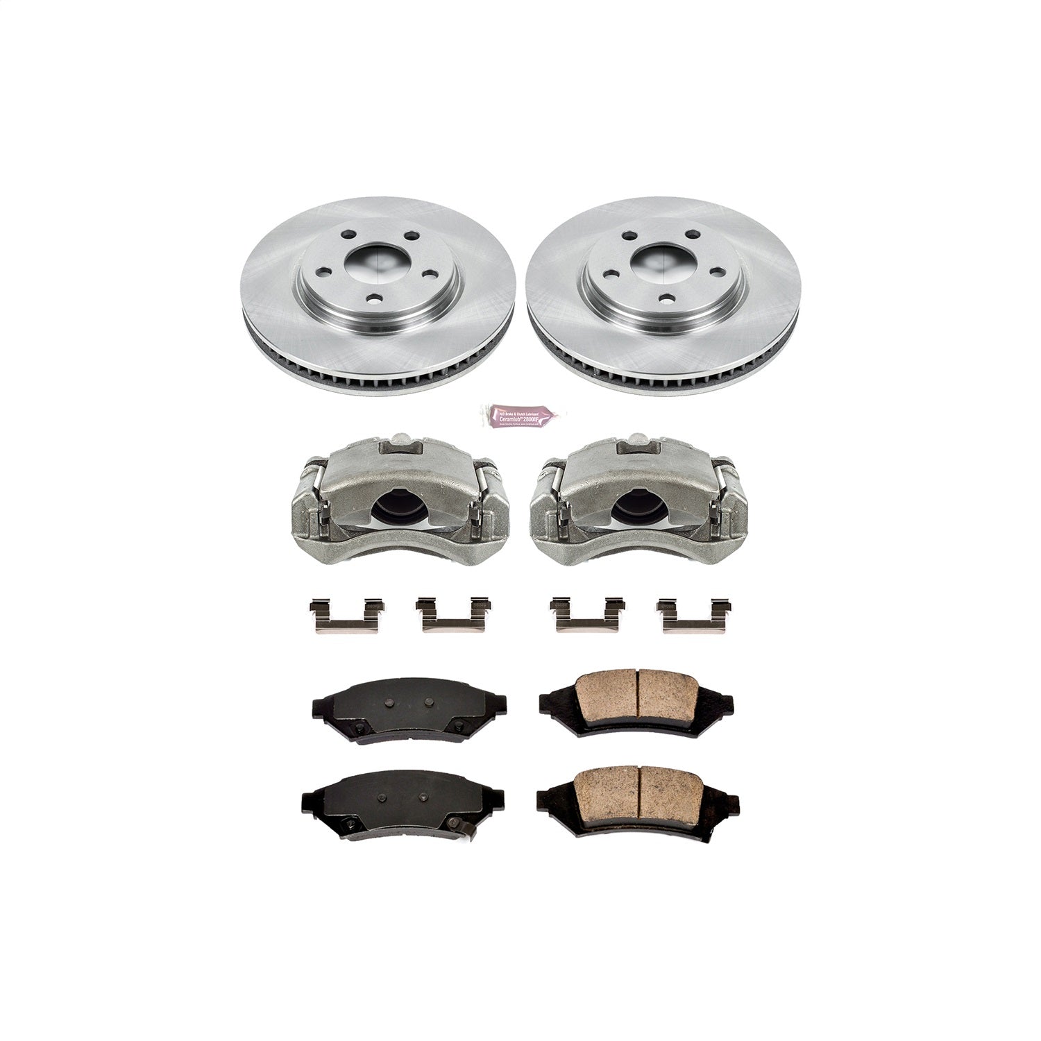 PowerStop Front Autospecialty Brake Kit with Calipers | 2004 Pontiac Grand Prix (KCOE1586A)