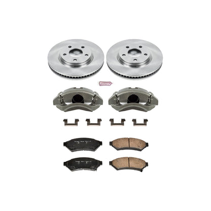 PowerStop Front Brake Kit with Calipers | 2005–2009 Buick Allure (KCOE1588)