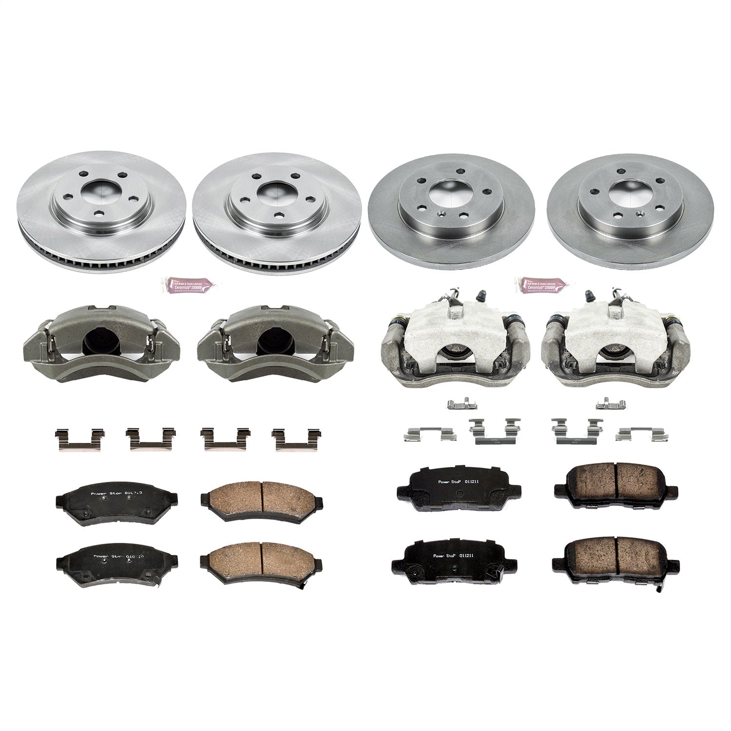 PowerStop Front & Rear Autospecialty Brake Kit with Calipers | 2005–2009 Buick Allure (KCOE1589)