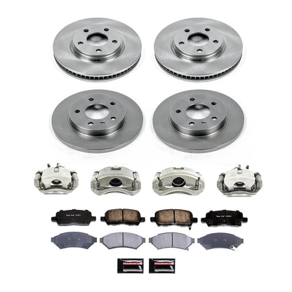 PowerStop Front and Rear Autospecialty Kit with Calipers | 2005 Pontiac Grand Prix (KCOE1589A)