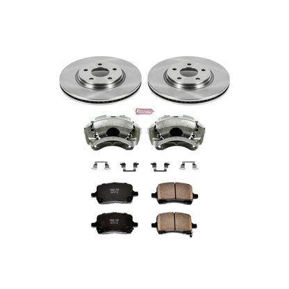 PowerStop Front Brake Kit with Calipers | 2004–2008 Chevrolet Malibu (KCOE1610A)
