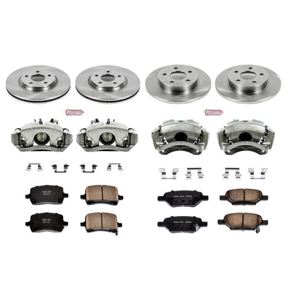 PowerStop Front & Rear Brake Kit with Calipers | 2004–2008 Chevrolet Malibu (KCOE1612A)
