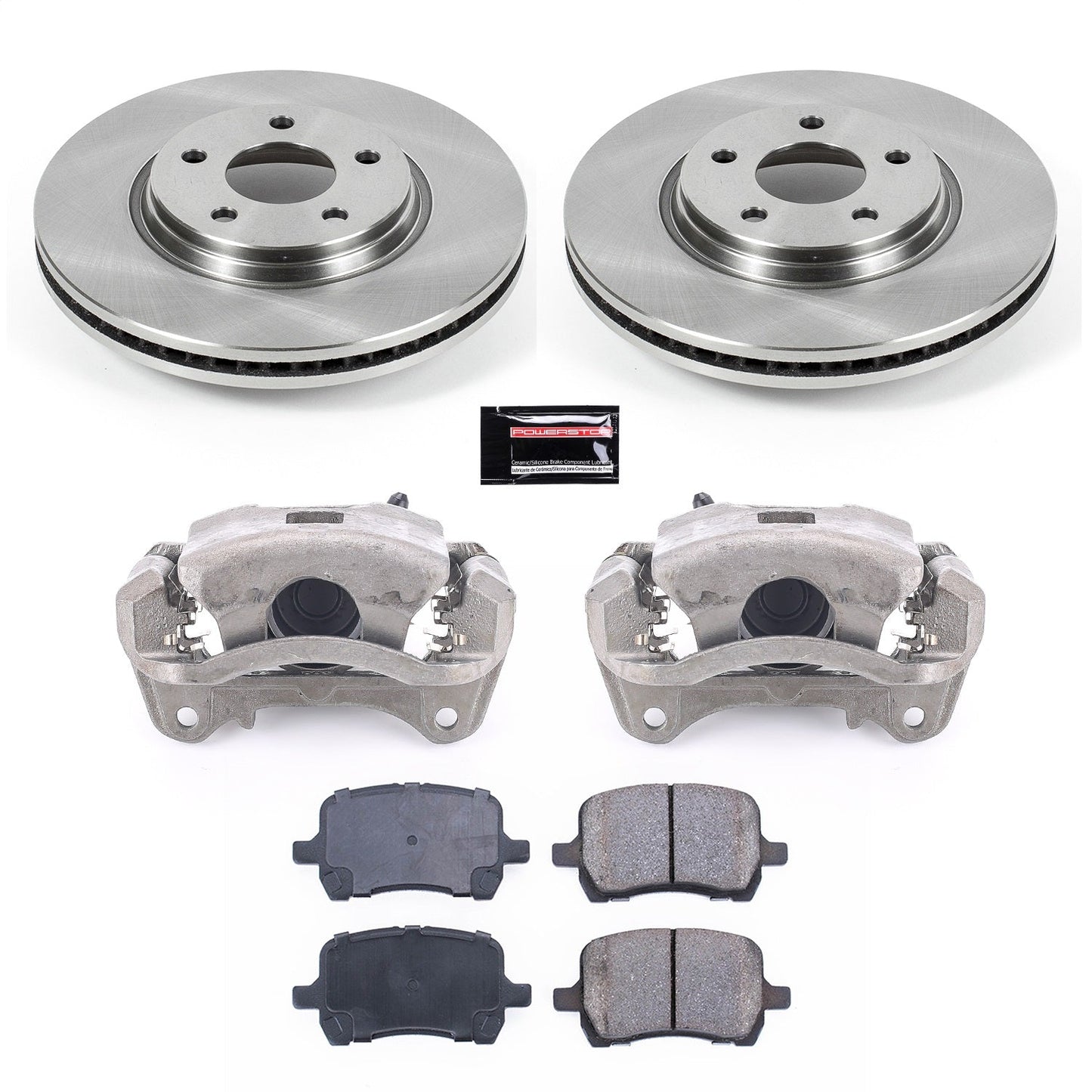 PowerStop Front Autospecialty Brake Kit with Calipers | 2009–2010 Pontiac G5 (KCOE1614B)