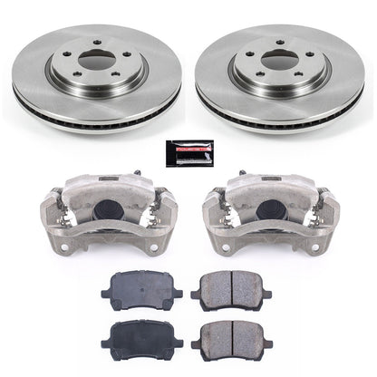 PowerStop Front Autospecialty Brake Kit with Calipers | 2009–2010 Pontiac G5 (KCOE1614B)