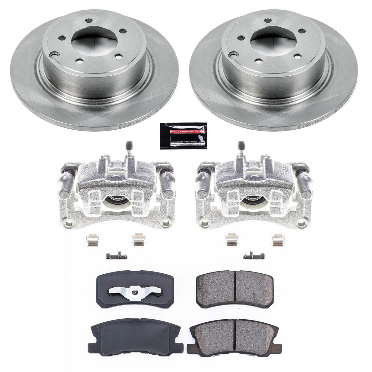PowerStop Rear Brake Kit with Calipers | 2011–2014 Chrysler 200 (KCOE1630A)