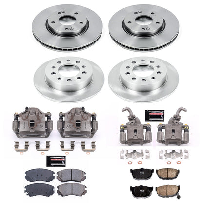 PowerStop Front & Rear Autospecialty Brake Kit with Calipers | 2003–2008 Hyundai Tiburon (KCOE166)
