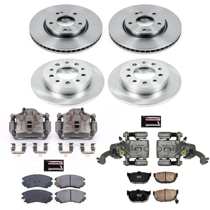 PowerStop Front & Rear Autospecialty Brake Kit with Calipers | 2004–2005 Hyundai Tiburon (KCOE166A)
