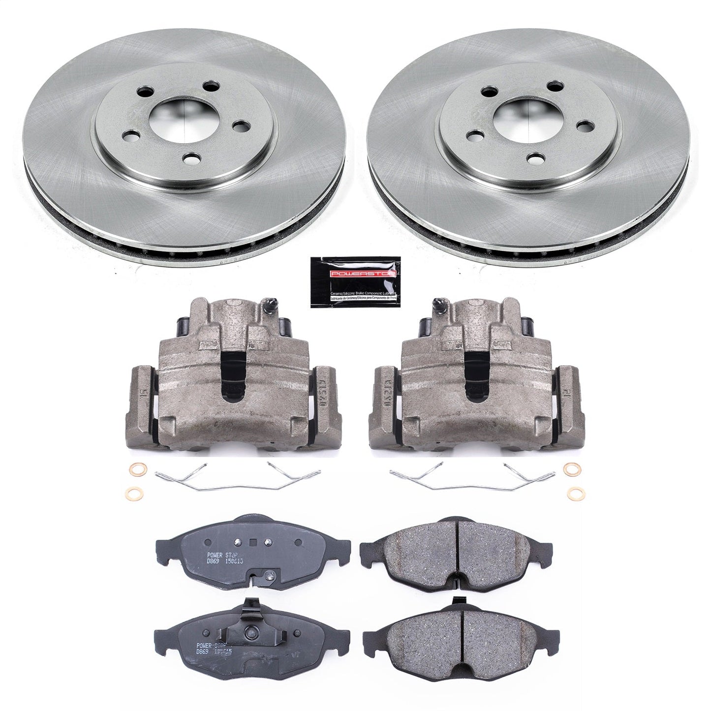 PowerStop Front Autospecialty Brake Kit with Calipers | 2001–2006 Chrysler Sebring (KCOE1684)