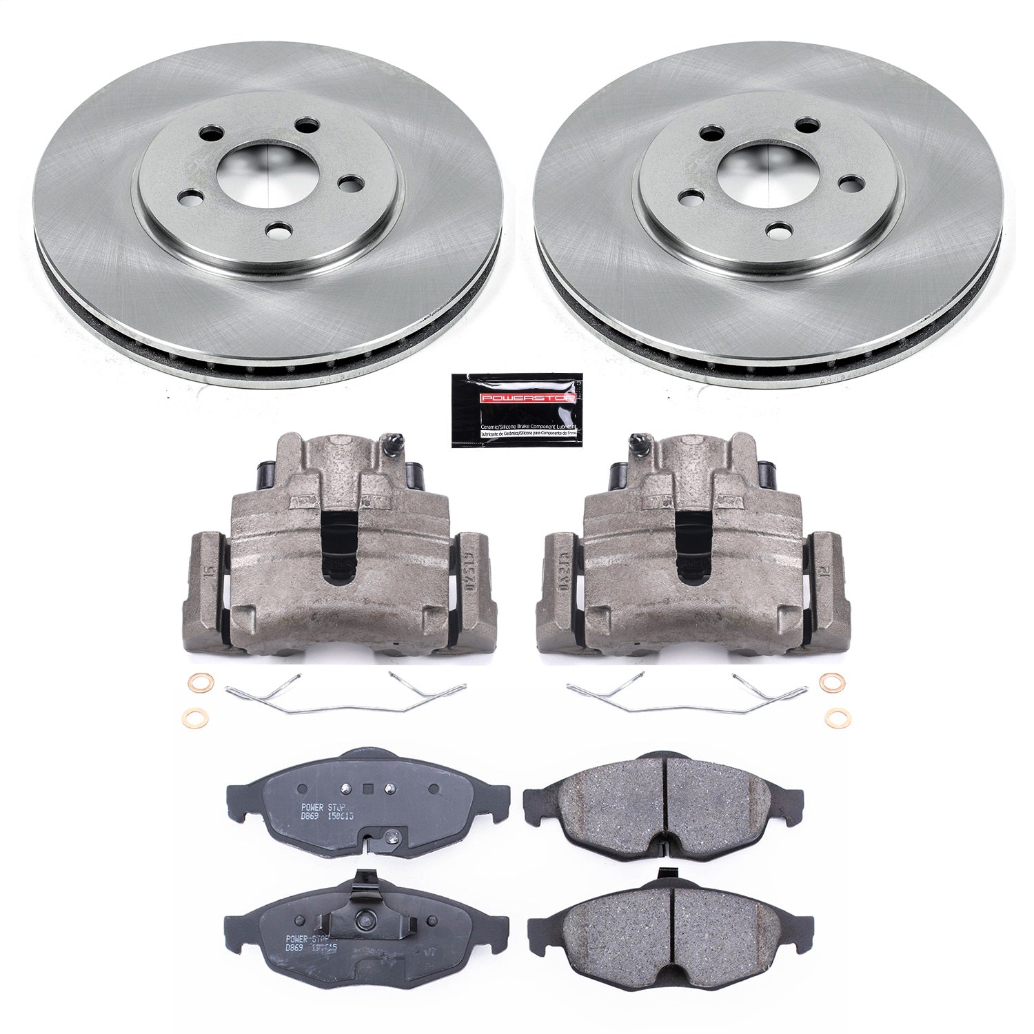 PowerStop Front Autospecialty Brake Kit with Calipers | 2001–2006 Chrysler Sebring (KCOE1684)