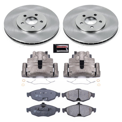 PowerStop Front Autospecialty Brake Kit with Calipers | 2001–2006 Chrysler Sebring (KCOE1684)