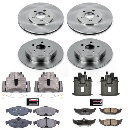 PowerStop Front & Rear Brake Kit with Calipers | 2001–2006 Chrysler Sebring (KCOE1685)
