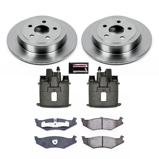 PowerStop Rear Autospecialty Kit with Calipers | 2001–2006 Dodge Stratus (KCOE1687A)