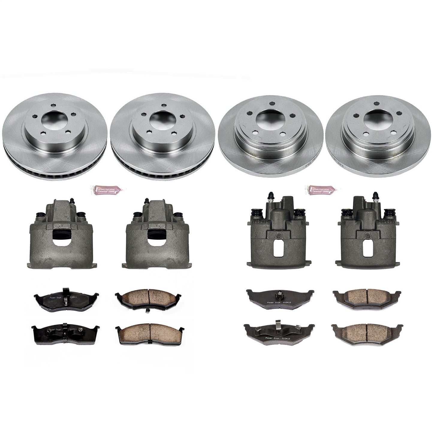 PowerStop Front & Rear Brake Kit with Calipers | 1999–2004 Chrysler 300M (KCOE1693)