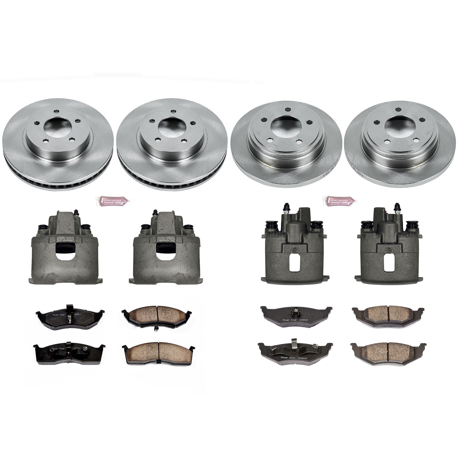 PowerStop Front & Rear Brake Kit with Calipers | 1999–2004 Chrysler 300M (KCOE1693)