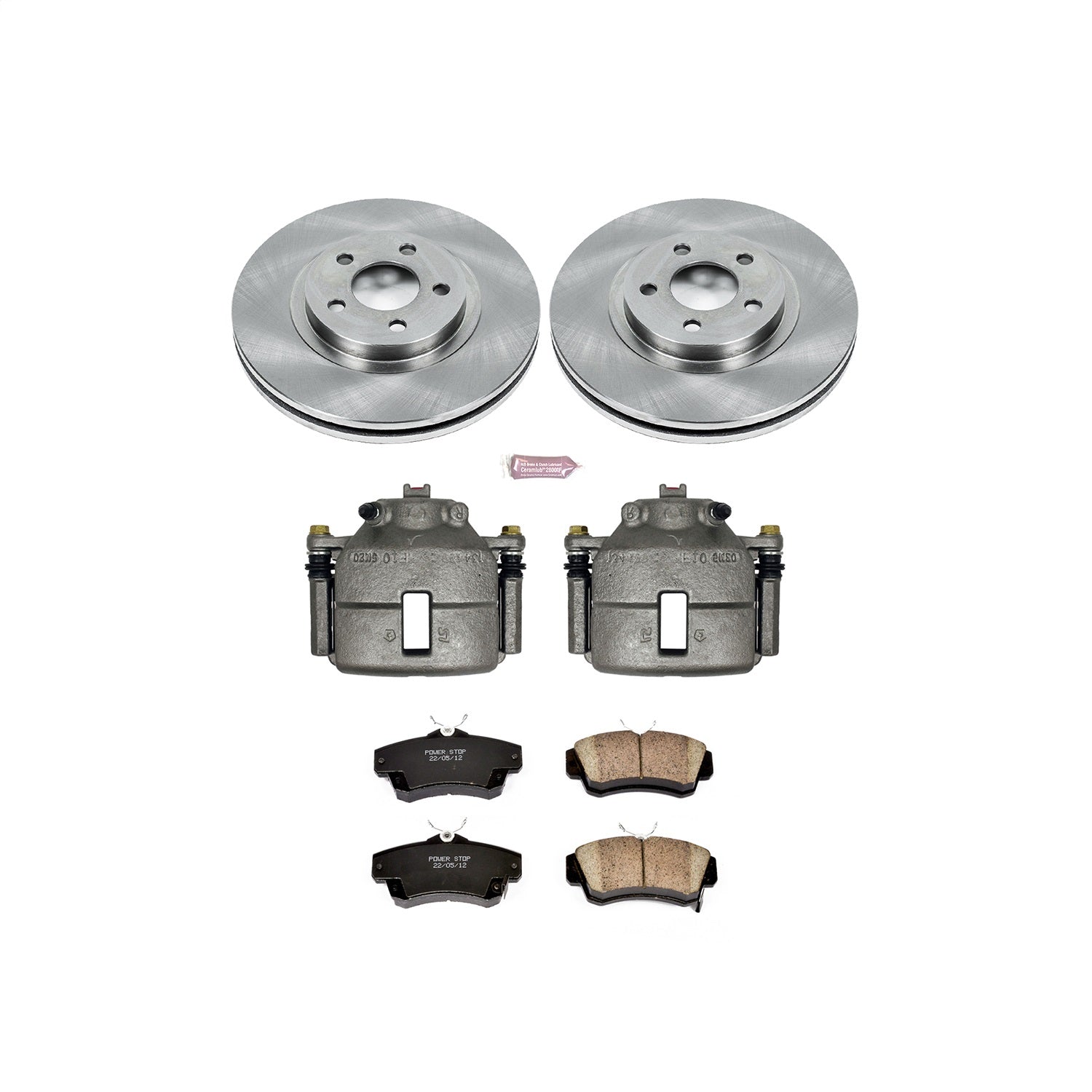 PowerStop Front Autospecialty Brake Kit with Calipers | 2001–2010 Chrysler PT Cruiser (KCOE1704A)