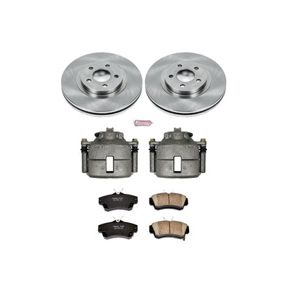 PowerStop Front Autospecialty Brake Kit with Calipers | 2001–2010 Chrysler PT Cruiser (KCOE1704A)