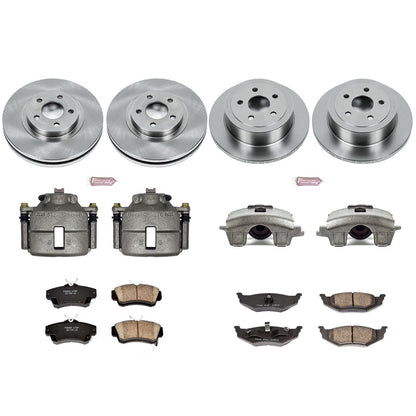 PowerStop Front & Rear Brake Kit with Calipers | 2001–2003 Chrysler PT Cruiser (KCOE1705A)