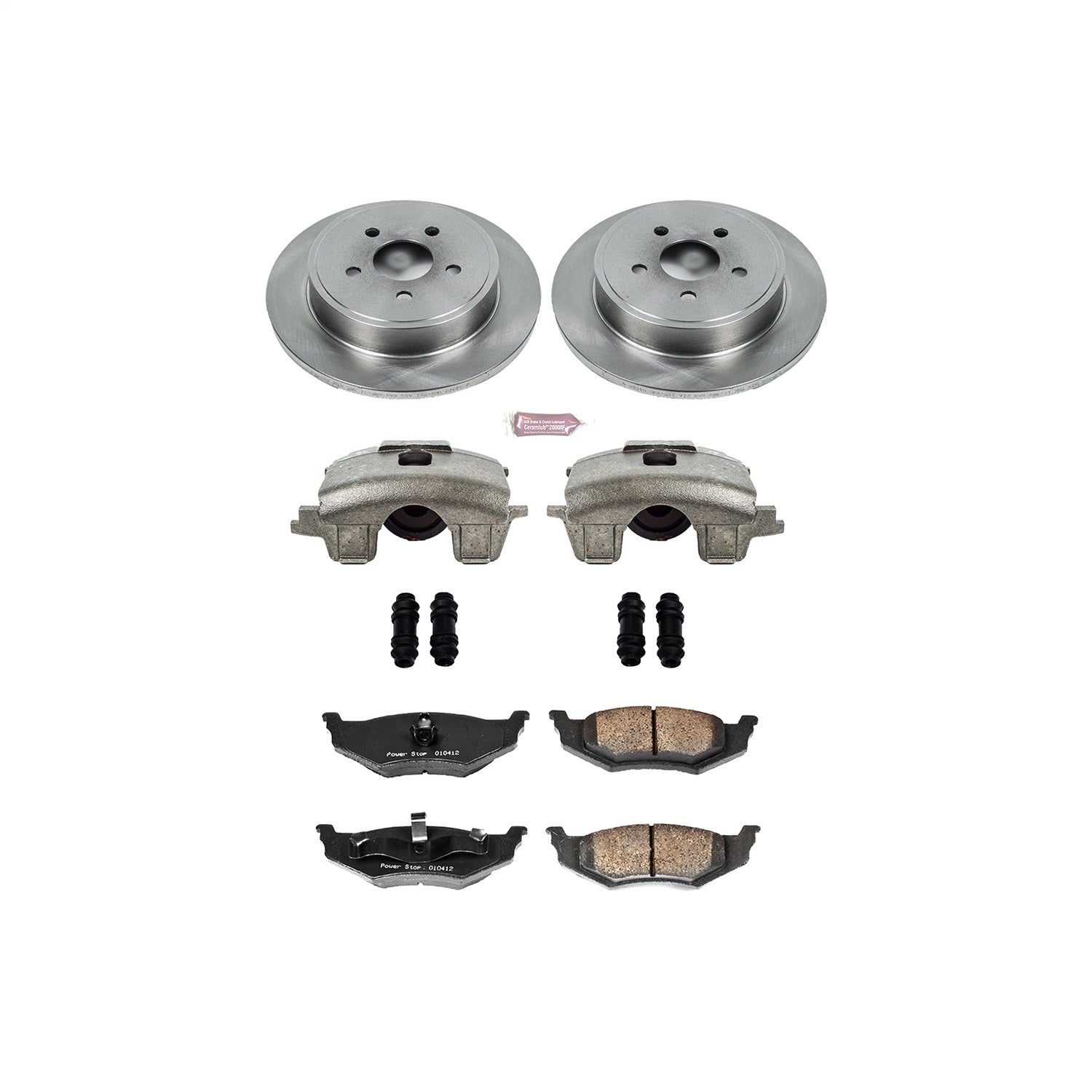 PowerStop Rear Autospecialty Brake Kit with Calipers | 2003–2010 Chrysler PT Cruiser (KCOE1709)