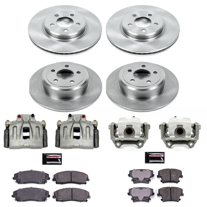 PowerStop Front & Rear Brake Kit with Calipers | 2012–2019 Chrysler 300 (KCOE1715A)