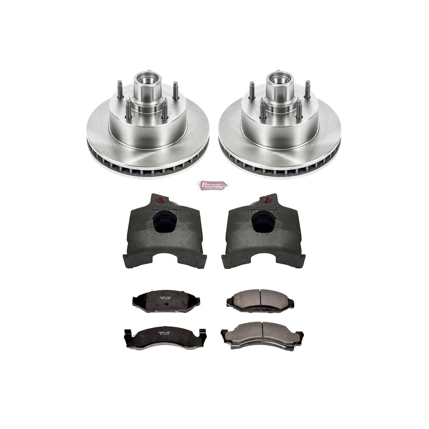 PowerStop Front Autospecialty Kit with Calipers | 1987–1993 Ford F-150 (KCOE1766)