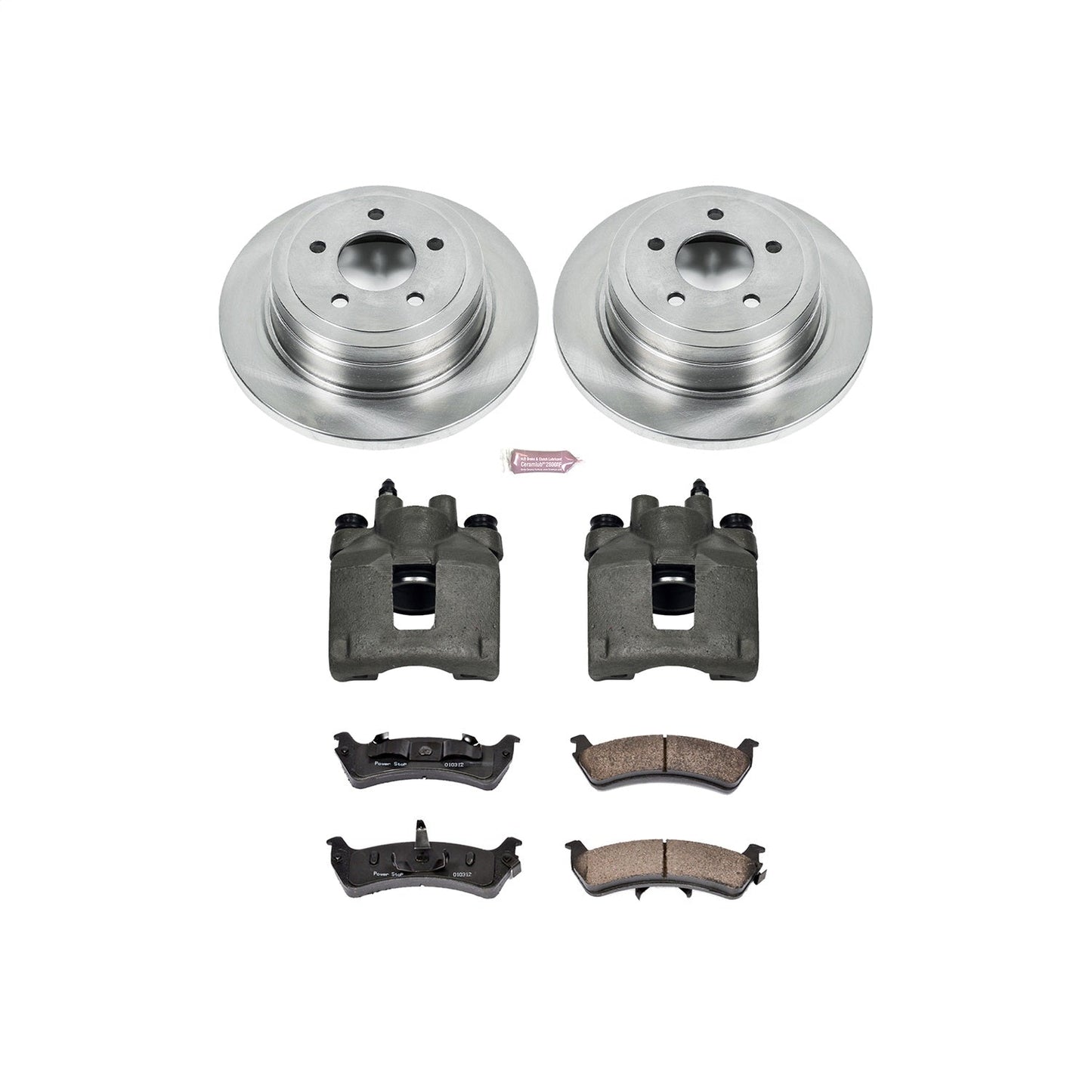 PowerStop Rear Brake Kit with Calipers | 2003 Ford Explorer Sport (KCOE1770)