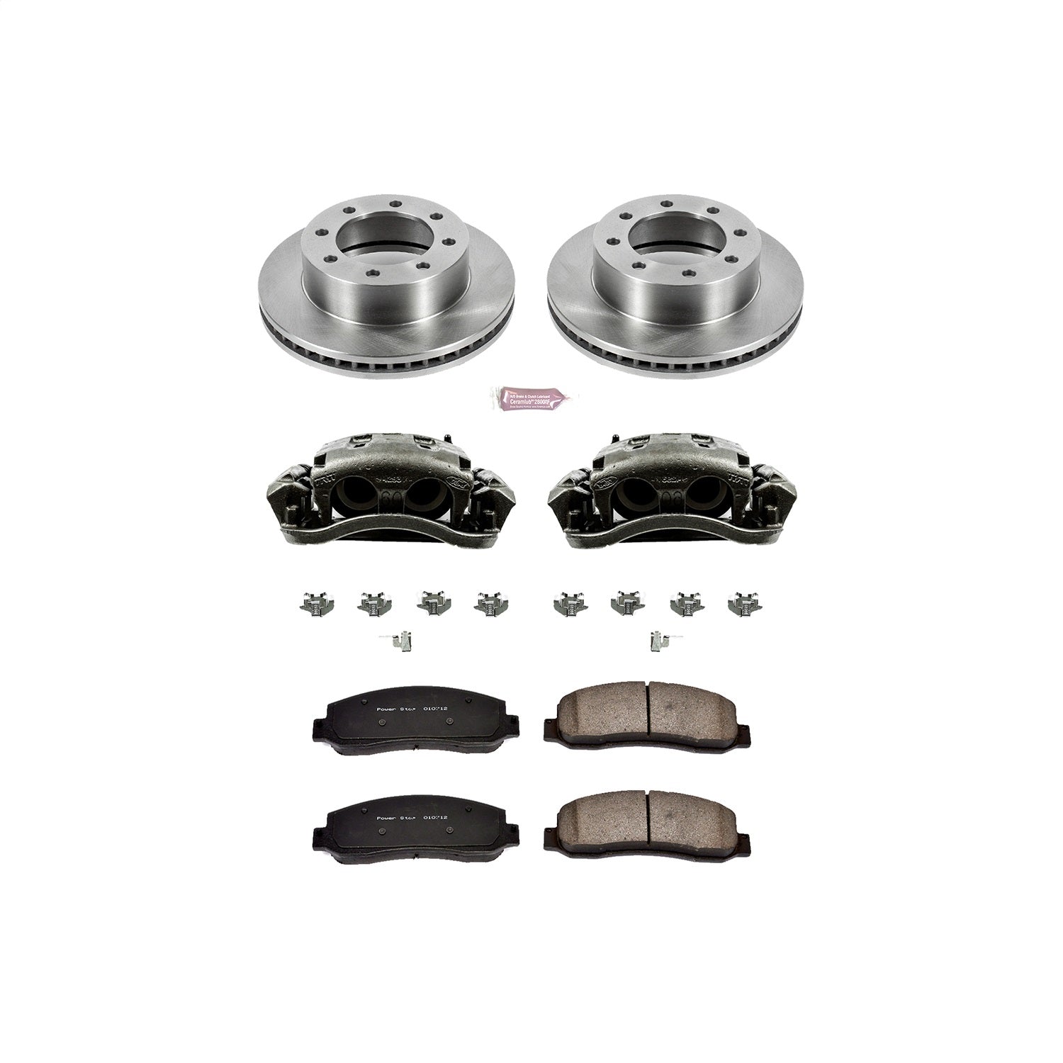 PowerStop Front Autospecialty Kit with Calipers | 2005–2010 Ford F-350 Super Duty (KCOE1781)