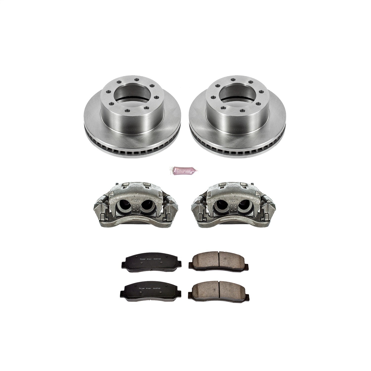 PowerStop Front Autospecialty Kit with Calipers | 2010–2012 Ford F-450 Super Duty (KCOE1781A)