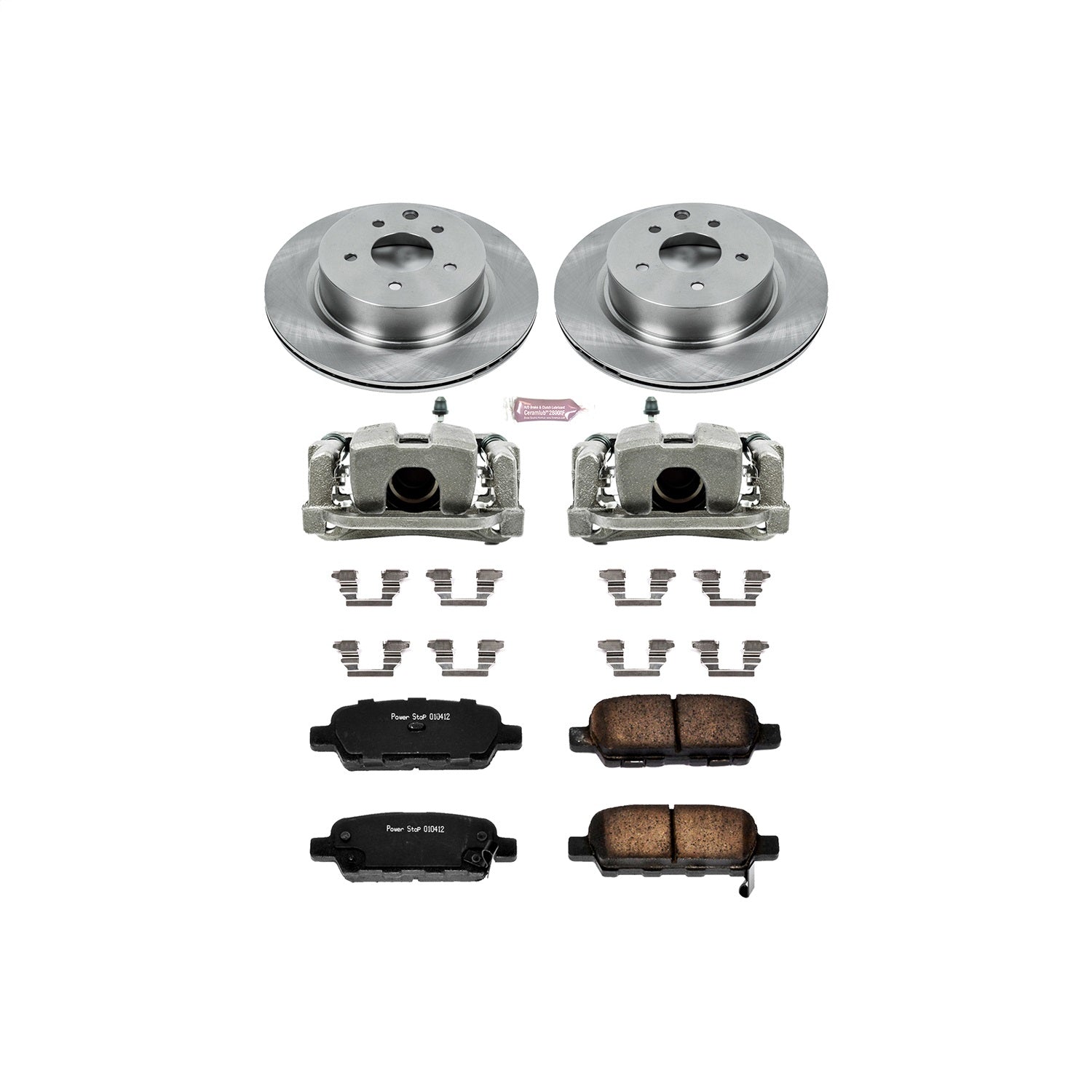 PowerStop Rear Autospecialty Brake Kit with Calipers | 2008–2012 Infiniti EX35 (KCOE179)
