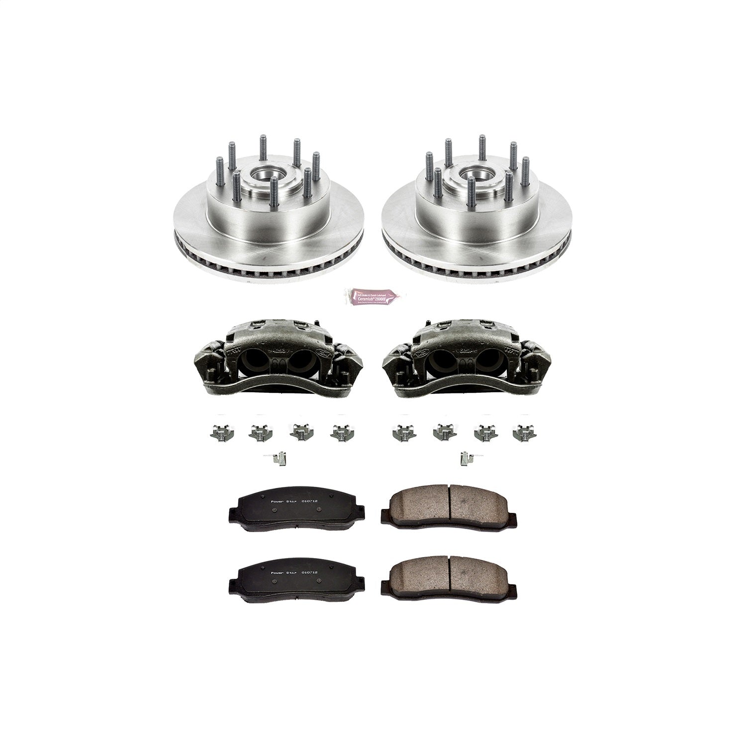 PowerStop Front Autospecialty Kit with Calipers | 2005–2007 Ford F-350 Super Duty (KCOE1796)