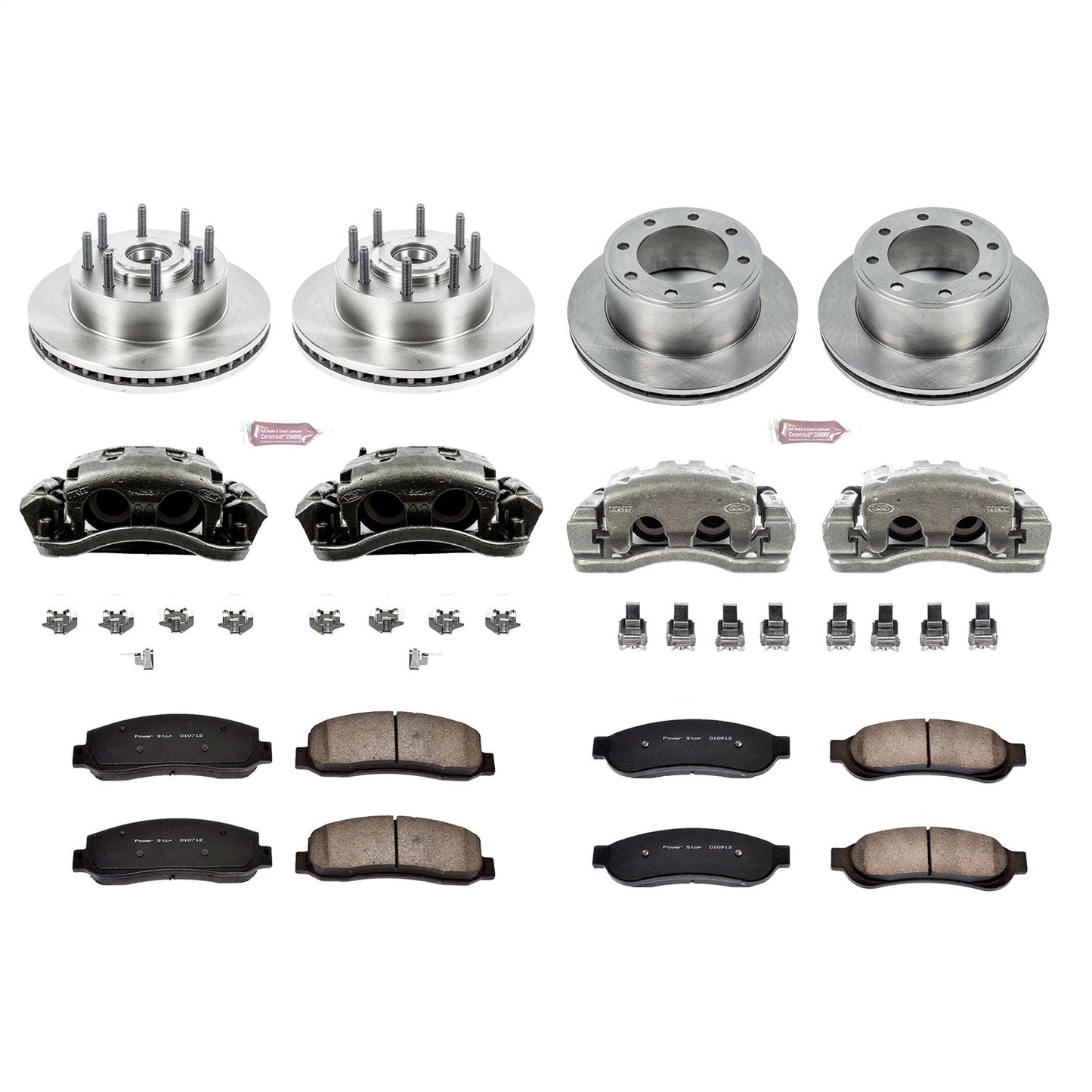 PowerStop Front & Rear Autospecialty Kit with Calipers | 2005–2007 Ford F-250 Super Duty (KCOE1797)