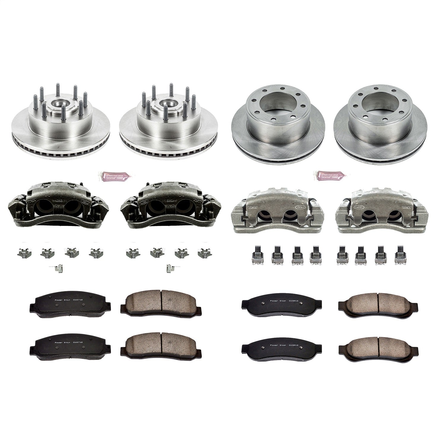 PowerStop Front & Rear Autospecialty Kit with Calipers | 2005–2007 Ford F-250 Super Duty (KCOE1797)