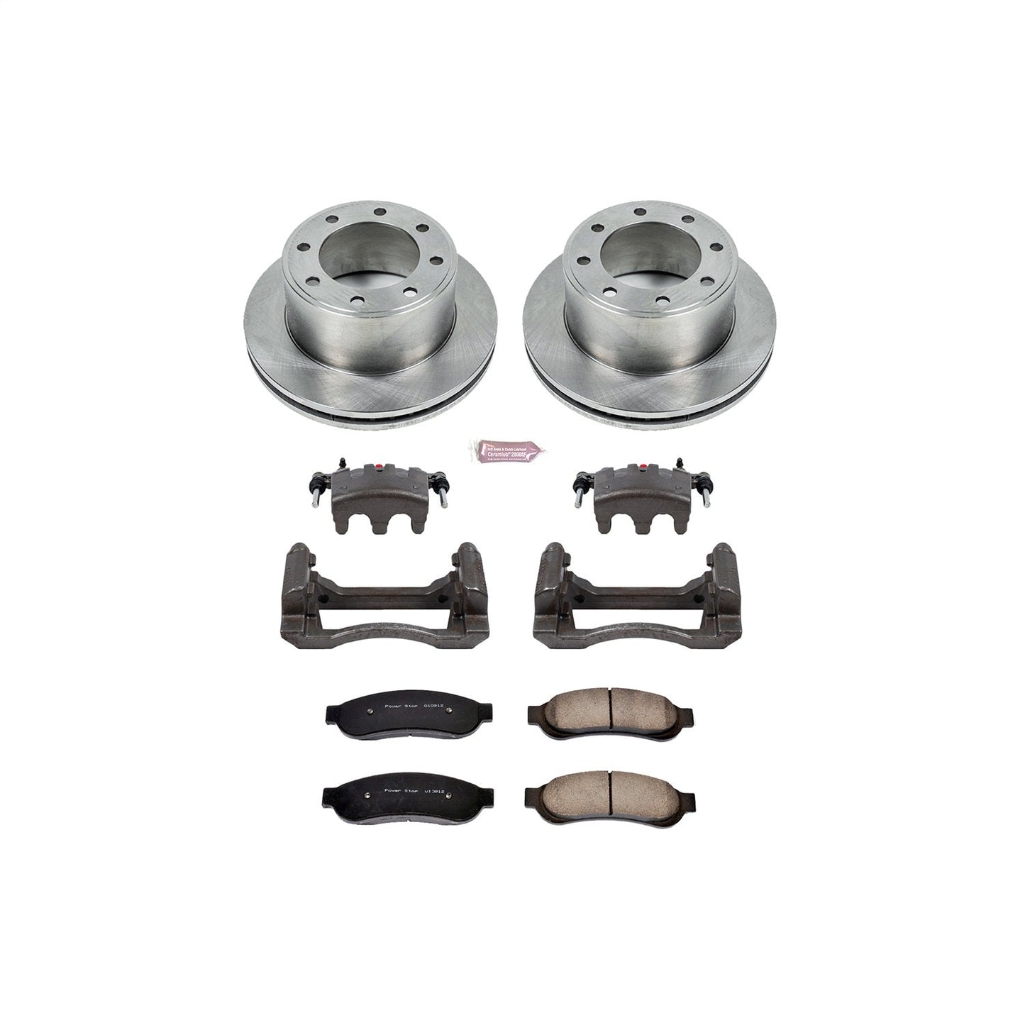 PowerStop Rear Autospecialty Kit with Calipers | 2007–2010 Ford F-350 Super Duty (KCOE1798)