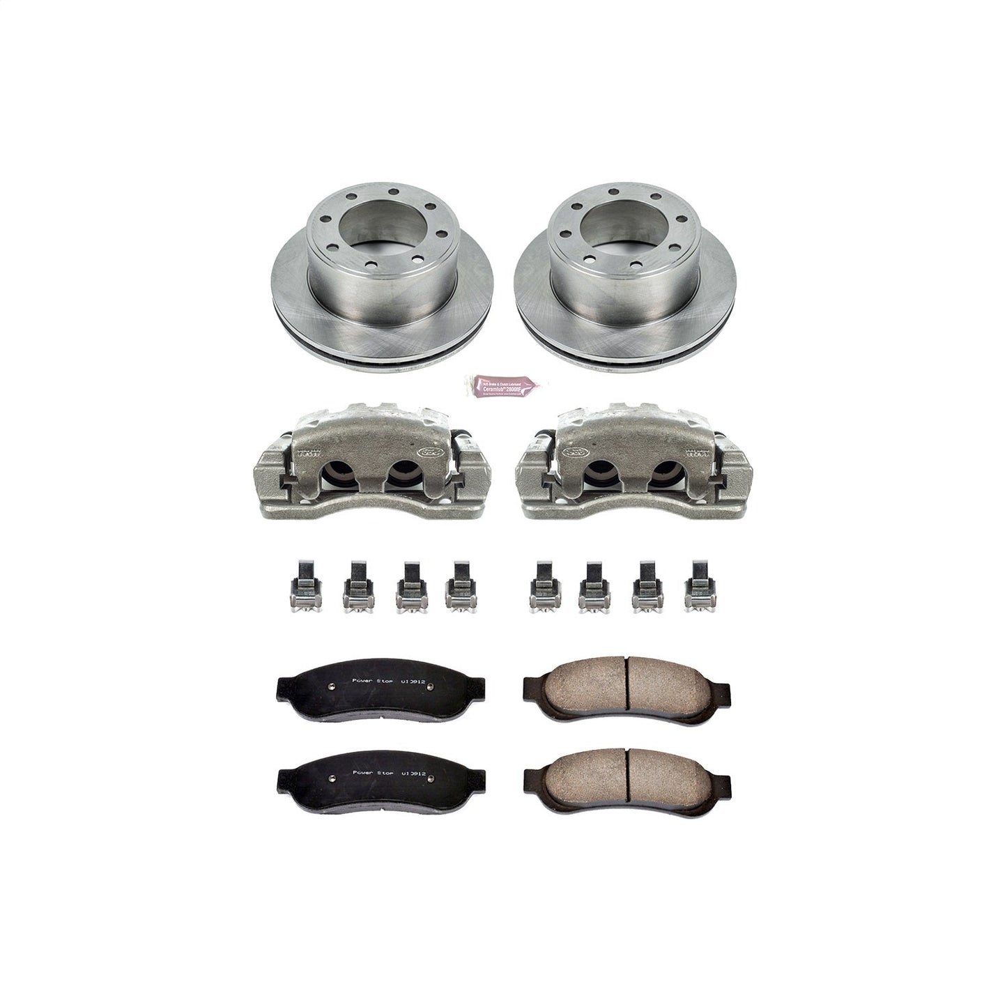 PowerStop Rear Autospecialty Kit with Calipers | 2005–2007 Ford F-350 Super Duty (KCOE1799)